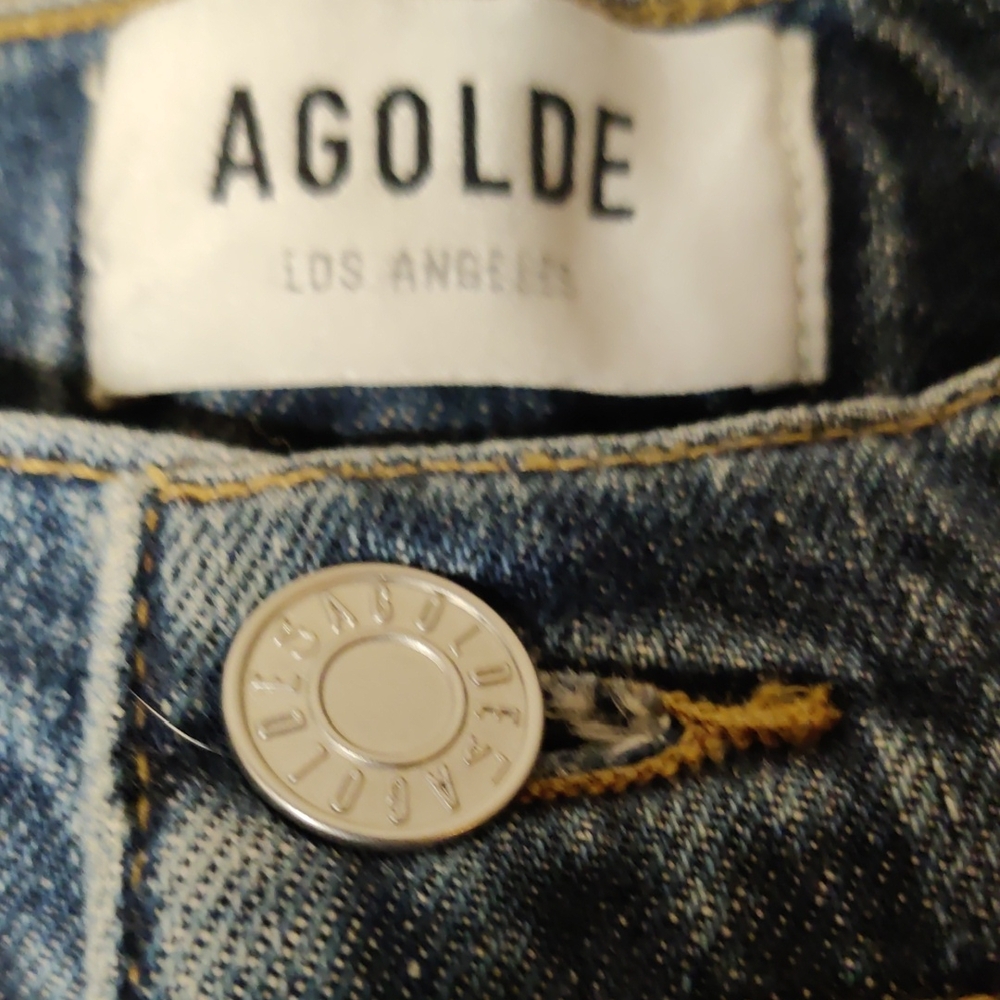 Agolde Riley Long High Rise Straight Nwt Size 33 - Picture 6 of 12